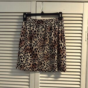 Shein Leopard Print Mini Skirt size S